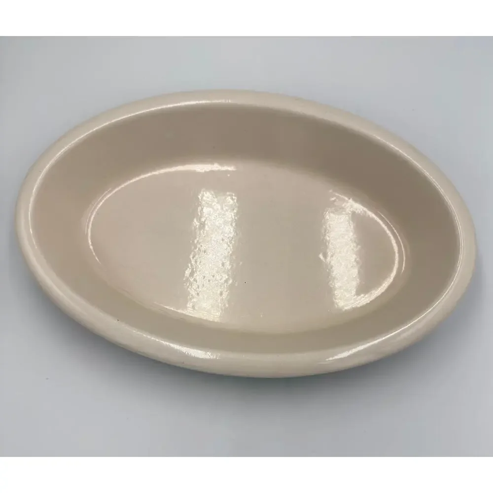 Le Creuset #24 Brown Enameled Cast Iron Oval Au Gratin Casserole Baking Dish